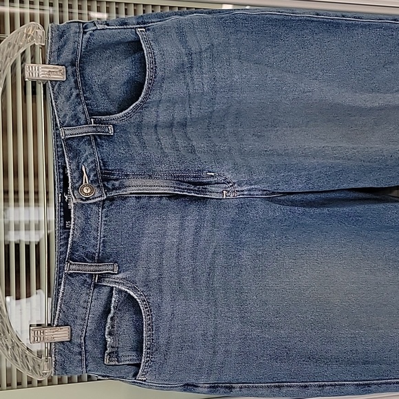 Hollister Ultra High-Rise Baggy Medium Blue Sz 12S - Picture 2 of 12